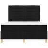 vidaXL Cama tipo Box Spring con colch&oacute;n Negro 140 x 190 cm tela