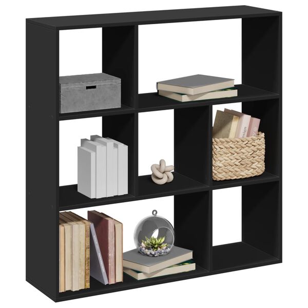 vidaXL Librer&iacute;a divisora madera de ingenier&iacute;a negra 102x29x103,5 cm