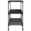 vidaXL Carrito de cocina madera de ingeniería negro 100x50x95 cm