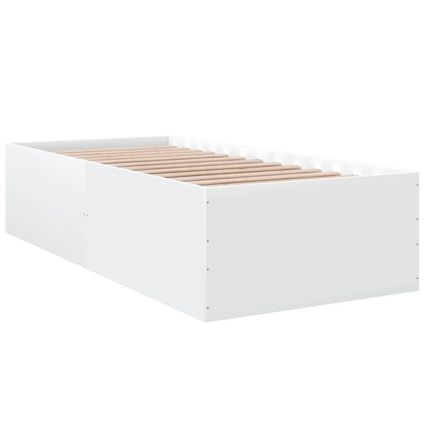 vidaXL Estructura de cama madera de ingeniería blanca 90x190 cm