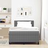 vidaXL Cama Box Spring LED Gris claro y . 120 x 190 cm Tela de Pana