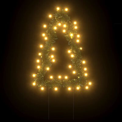 vidaXL Árbol de Navidad lde uces con estacas 3 uds 50 LED 30 cm
