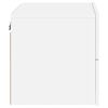 vidaXL Mesitas de noche de pared con luces LED 2 unidades blanco