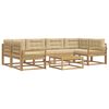 vidaXL Conjunto de sof&aacute;s de exterior 5 uds. y Beige