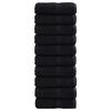 vidaXL Toallas de mano premium SOLUND 10 unidades negras 30x30 cm 600 g/m&sup2;