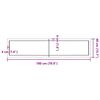 vidaXL Tablero mesa madera roble tratada marr&oacute;n claro 180x40x(2-4) cm