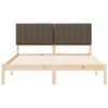 vidaXL Estructura de Cama con Cabecera Tapizada Taup&eacute; 150 x 200 cm