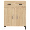 vidaXL Aparador alto madera contrachapada color roble 69,5x34x180 cm