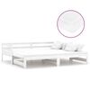 vidaXL Sof&aacute; cama extra&iacute;ble madera maciza de pino blanco 2x(90x200) cm