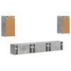 vidaXL Conjunto de mueble de TV 5 pcs Gris Concreto