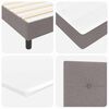 vidaXL Cama tipo Box Spring con colch&oacute;n Taup&eacute; 200 x 80 cm Poli&eacute;ster