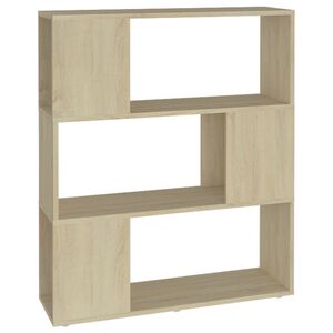 vidaXL Librer&iacute;a separador madera contrachapada roble Sonoma 80x24x94cm