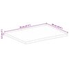 vidaXL Tablero de mesa borde natural madera maciza mango 70x60x2,5 cm