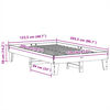 vidaXL Estructura de cama sin colch&oacute;n madera de pino maciza 120x200 cm
