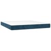 vidaXL Cama box spring con colch&oacute;n terciopelo azul oscuro 160x200 cm
