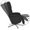 vidaXL Sill&oacute;n reclinable con reposapi&eacute;s tela negra