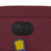 vidaXL Sillón de masaje reclinable eléctrico tela rojo tinto