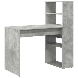 vidaXL Escritorio Gris Concreto 113 x 54 x 120 cm Madera de ingenier&iacute;a
