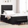 vidaXL Cama tipo Box Spring con colch&oacute;n Negro 120 x 190 cm Terciopelo