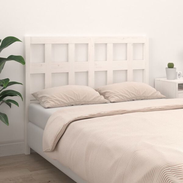 vidaXL Cabecero de cama madera maciza de pino blanco 140,5x4x100 cm