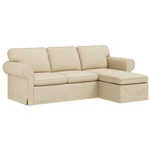 vidaXL Sof&aacute; Crema 215 x 138 x 80 cm tela