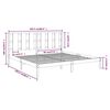 vidaXL Estructura de cama sin colchón madera maciza blanca 200x200 cm