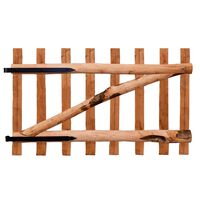 vidaXL Puerta para valla 100x60cm madera de avellano impregnada
