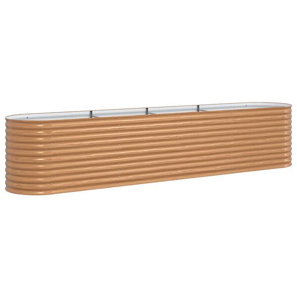 vidaXL Cama elevada Marr&oacute;n 400 x 80 x 81 cm Acero