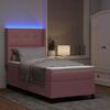 vidaXL Cama tipo Box Spring con colch&oacute;n Rosa 90 x 190 cm Terciopelo