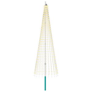 vidaXL &Aacute;rbol de Navidad con luces, estacas y m&aacute;stil 300 cm 744 LED