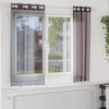 vidaXL Cortinas de gasa con ojales 2 uds morado 140x140 cm