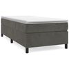 vidaXL Cama box spring con colch&oacute;n terciopelo gris oscuro 90x190 cm