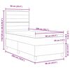 vidaXL Cama tipo Box Spring con colch&oacute;n Marr&oacute;n Oscuro 90 x 200 cm tela