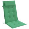 vidaXL Cojines de silla con respaldo alto 4 uds tela Oxford verde