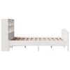 vidaXL Cama con estanter&iacute;a sin colch&oacute;n madera maciza blanca 160x200 cm