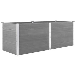 vidaXL Arriate de WPC gris 250x100x91 cm