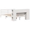 vidaXL Cama con estanter&iacute;a sin colch&oacute;n madera maciza blanca 140x200 cm