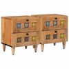 vidaXL Armario de Noche 2 uds. Natural 40 x 33 x 46 cm