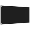 vidaXL Salpicadero de cocina Negro 120 x 60 cm vidrio templado
