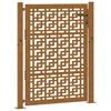 vidaXL Puerta de jard&iacute;n 100x150 cm de acero corten con dise&ntilde;o de cruz