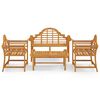 vidaXL Juego muebles de jard&iacute;n 4 piezas madera maciza teca