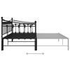 vidaXL Estructura sof&aacute; cama extra&iacute;ble sin colch&oacute;n metal negro 90x200cm