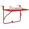 vidaXL Mesa Colgante de Balc&oacute;n Rojo 60 x 39 x 65 cm Acero