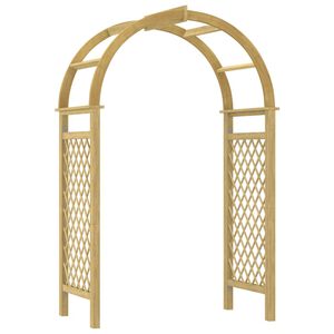 vidaXL Arco con enrejado madera maciza impregnada 141x97x243 cm