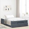 vidaXL Estructura de cama con colch&oacute;n 2 pcs Gris Tenue Terciopelo