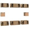 vidaXL Conjunto de mueble de TV 8 pcs Roble artesanal