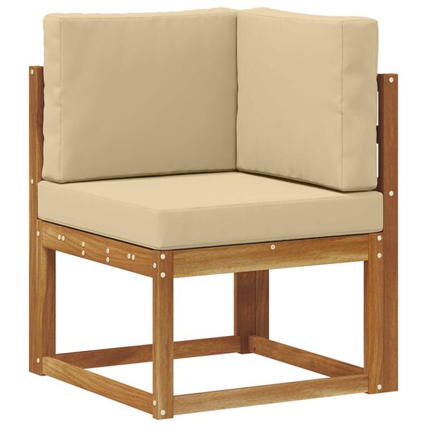 vidaXL Conjunto de sof&aacute;s de exterior con coj&iacute;n 7 pcs Natural y Beige