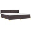 vidaXL Cama tipo Box Spring Marr&oacute;n Oscuro 200 x 200 cm Poli&eacute;ster