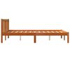 vidaXL Estructura de cama sin colch&oacute;n madera maciza marr&oacute;n 120x190 cm