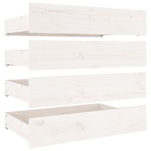 vidaXL Cajones de cama 4 unidades madera maciza de pino blanco